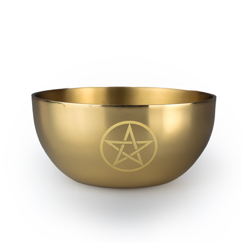 Olivenorma Pentacle Brass Divination Meditation Incense Burner Holy Bowl - Pentagram - image 1