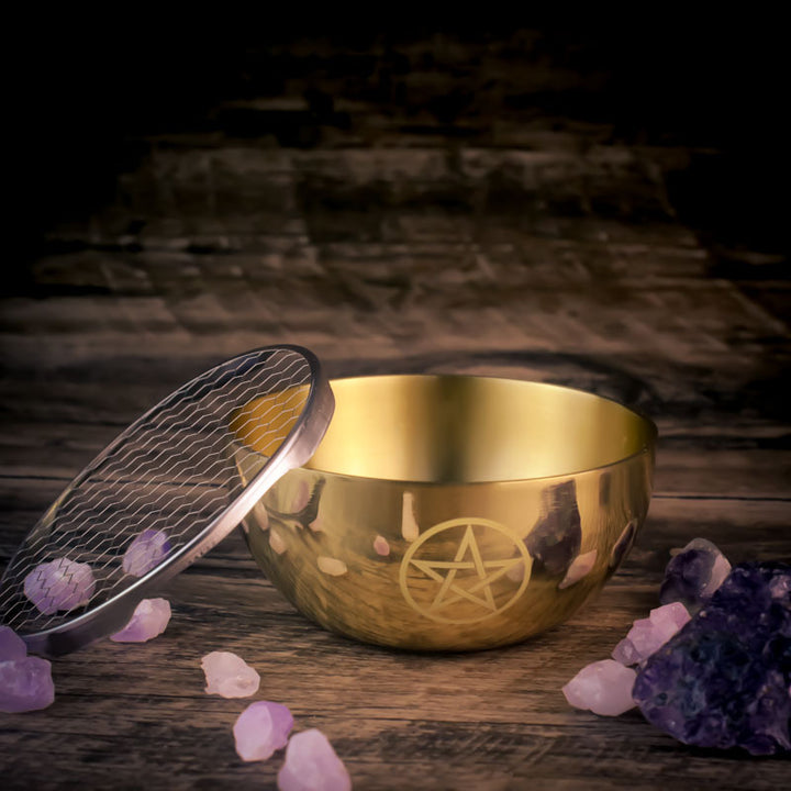 Olivenorma Pentacle Brass Divination Meditation Incense Burner Holy Bowl - image 3