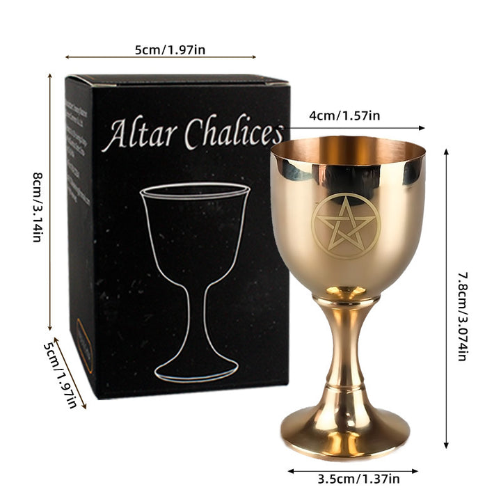 Olivenorma Triphase Moon Pentacle Meditation Divination Brass Chalice - image 11