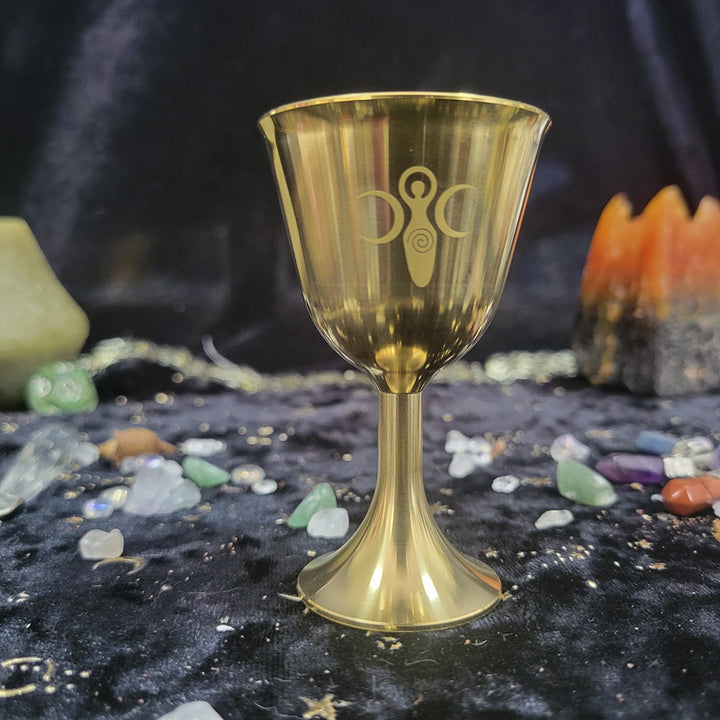Olivenorma Triphase Moon Pentacle Meditation Divination Brass Chalice - image 16