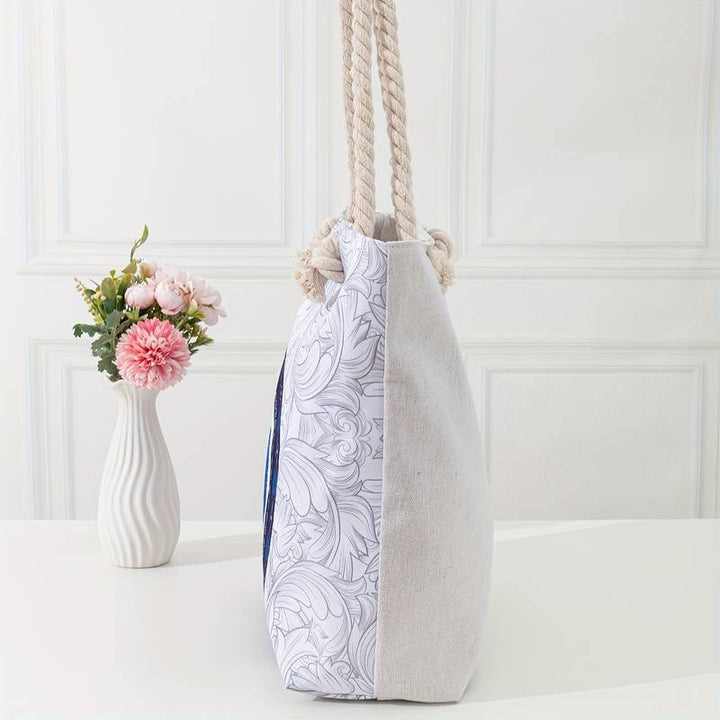 Olivenorma Blue Evil Eye Women Beach Tote Bag - image 2
