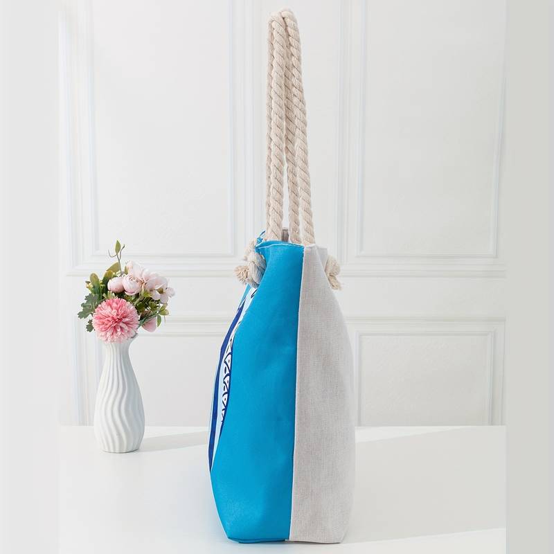 Olivenorma Blue Evil Eye Women Beach Tote Bag - image 8