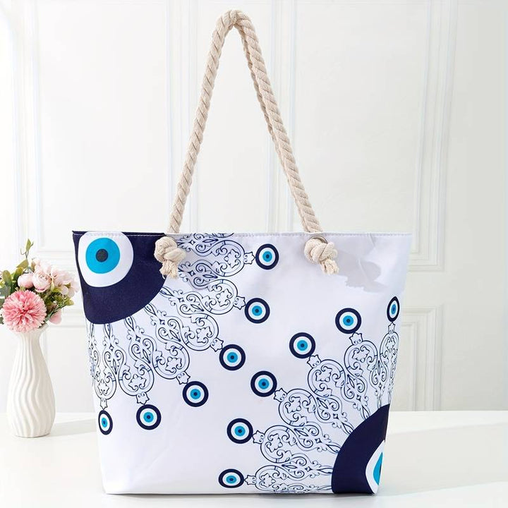 Olivenorma Blue Evil Eye Women Beach Tote Bag - Evil Eye#7 - image 23