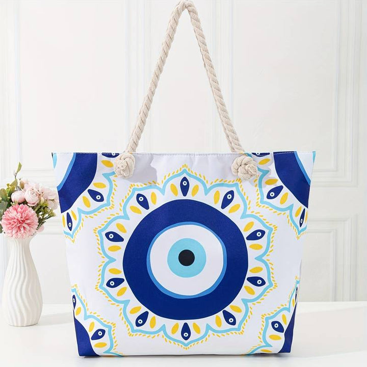 Olivenorma Blue Evil Eye Women Beach Tote Bag - Evil Eye#8 - image 26
