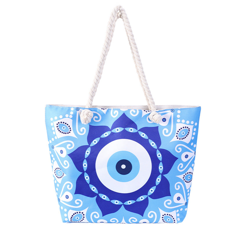 Olivenorma Blue Evil Eye Women Beach Tote Bag - Evil Eye#3 - image 11