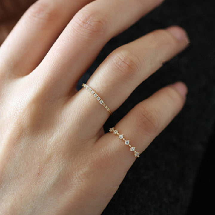 Olivenorma S925 Sterling Silver Zirconium Ring - image 2