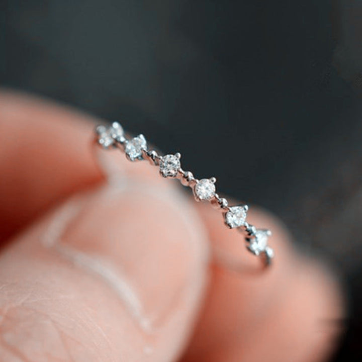 Olivenorma S925 Sterling Silver Zirconium Ring - Silver - 8 - image 6