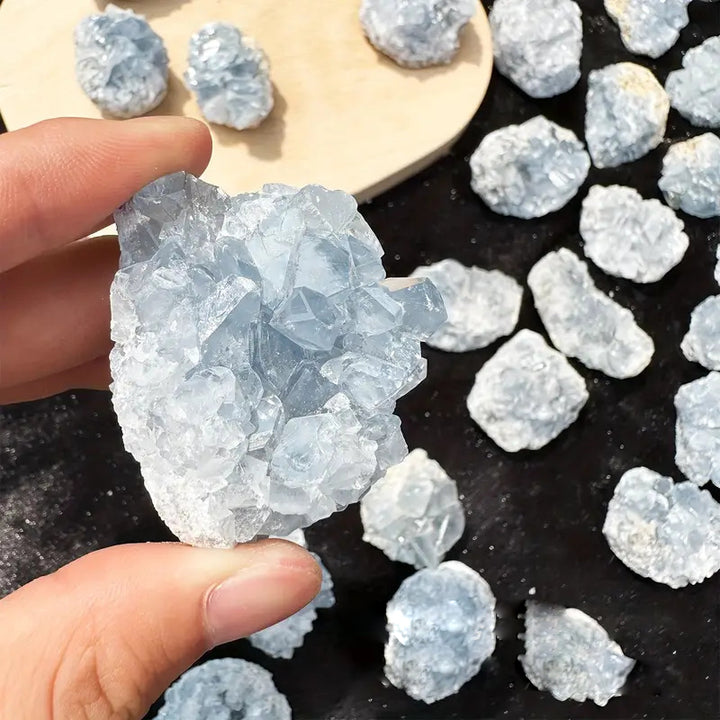Olivenorma Irregular Natural Celestine Crystal Cluster Natural Stone - image 4