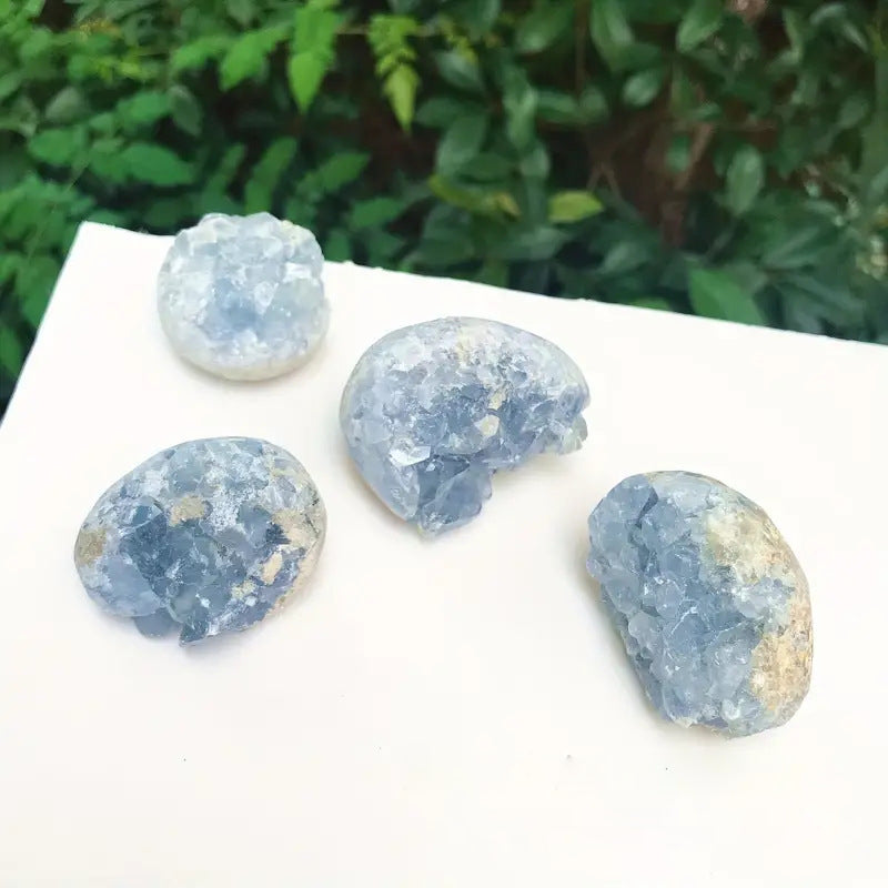 Olivenorma Irregular Natural Celestine Crystal Cluster Natural Stone - image 7