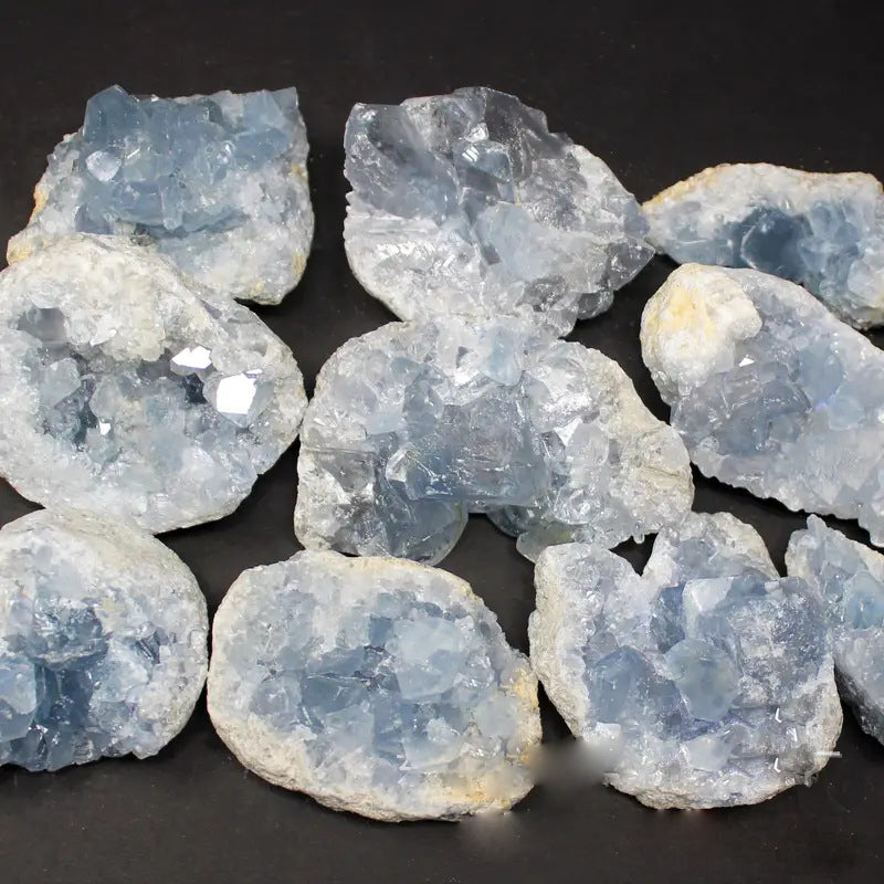 Olivenorma Irregular Natural Celestine Crystal Cluster Natural Stone - image 3