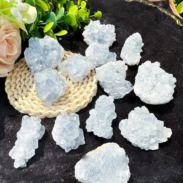 Olivenorma Irregular Natural Celestine Crystal Cluster Natural Stone - image 11