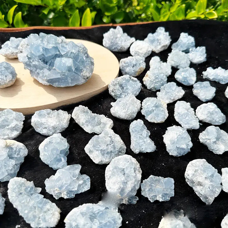 Olivenorma Irregular Natural Celestine Crystal Cluster Natural Stone - image 10