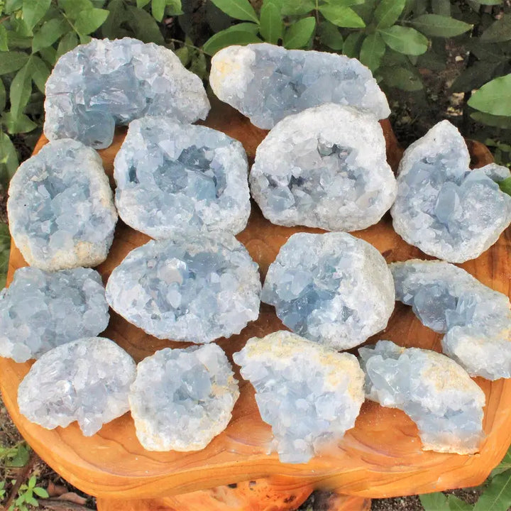 Olivenorma Irregular Natural Celestine Crystal Cluster Natural Stone - image 9