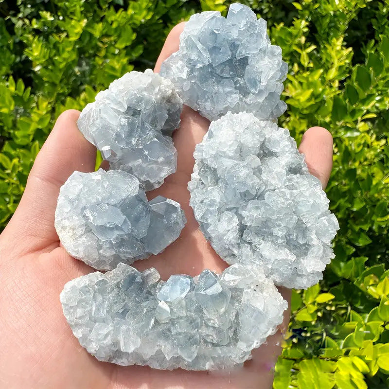 Olivenorma Irregular Natural Celestine Crystal Cluster Natural Stone - image 2