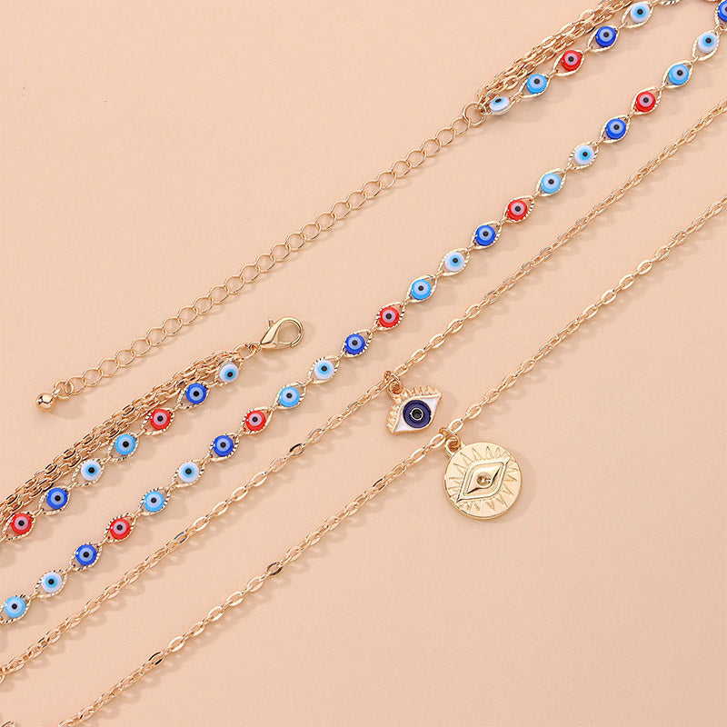 Olivenorma Three Layer Colorful Devil's Eye Necklace - image 6