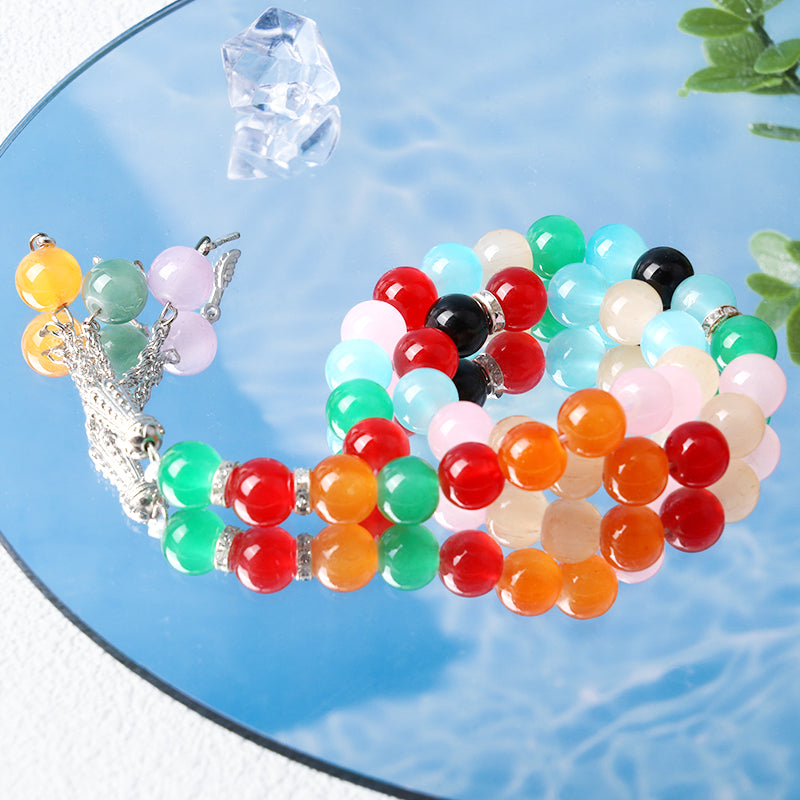 Olivenorma 10mm 33 Crystal Muslim Rosary Bracelet - Colored Stone - image 10