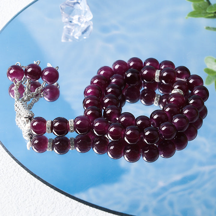 Olivenorma 10mm 33 Crystal Muslim Rosary Bracelet - Garnet - image 11