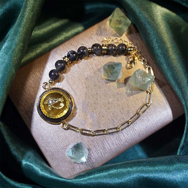 Olivenorma Natural Stone Eye Of Horus Symbol Key Of Life Bracelet - image 1