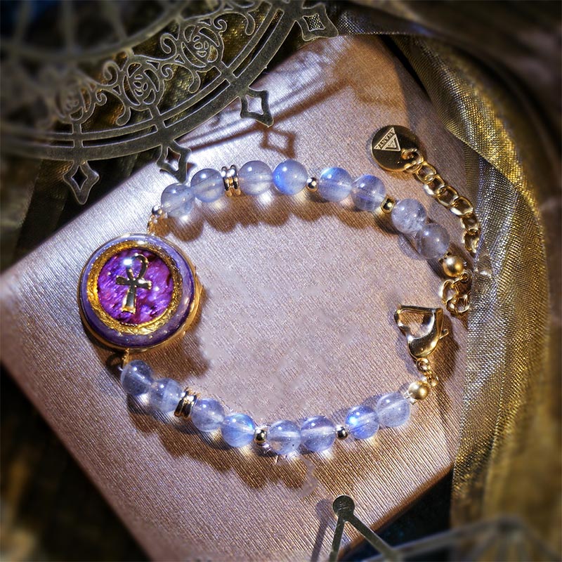 Olivenorma Natural Labradorite Moonstone Beaded Bracelet - Labradorite - image 0