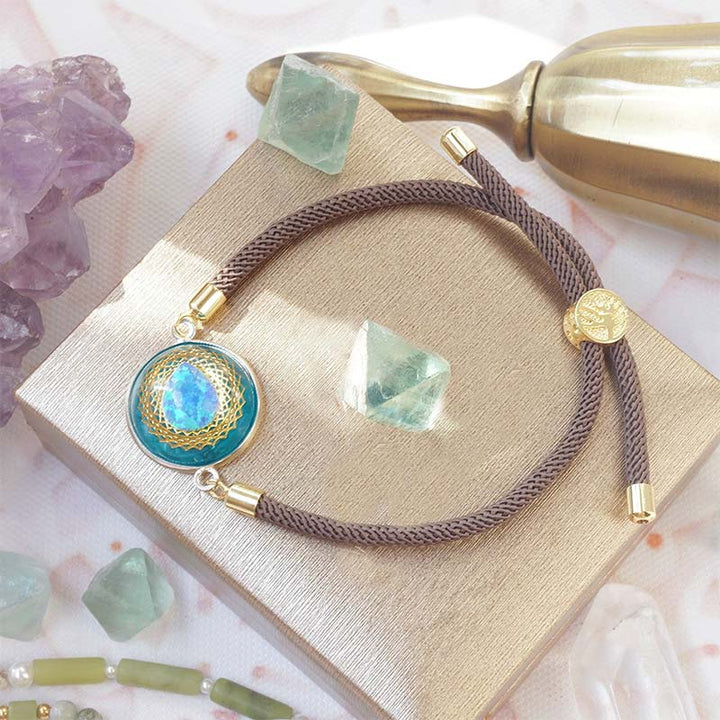 Olivenorma Blue Drop Opal Pendant Moonstone Labradorite Beaded Bracelet - Opal - image 9