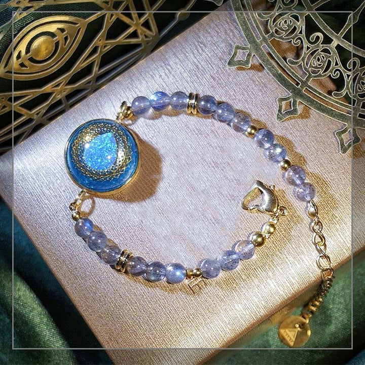Olivenorma Blue Drop Opal Pendant Moonstone Labradorite Beaded Bracelet - image 6