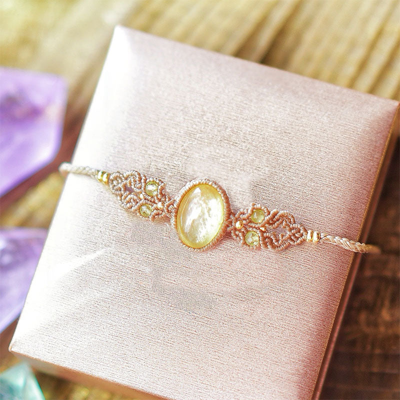 Olivenorma Natural Charoite Lepidolite Aquamarine Handwoven Bracelet - image 10