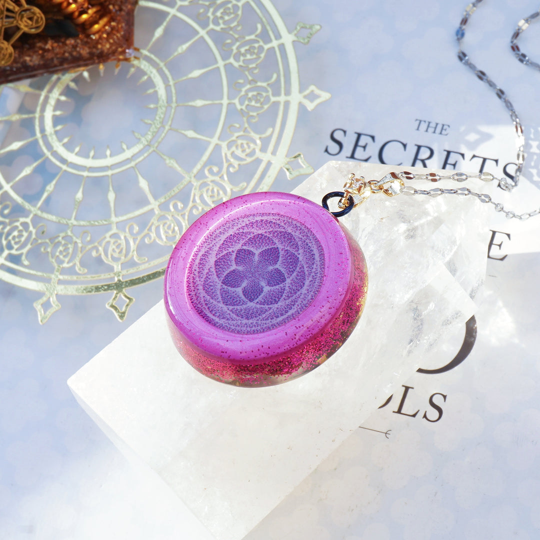 Olivenorma "Venus" Strawberry Rose Quartz Orgone Necklace - image 4