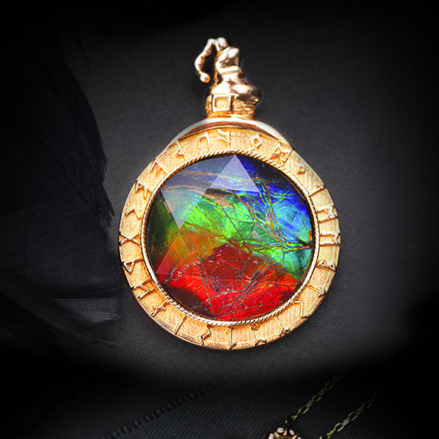 Olivenorma Natural Ammolite 925 Silver Necklace - image 5