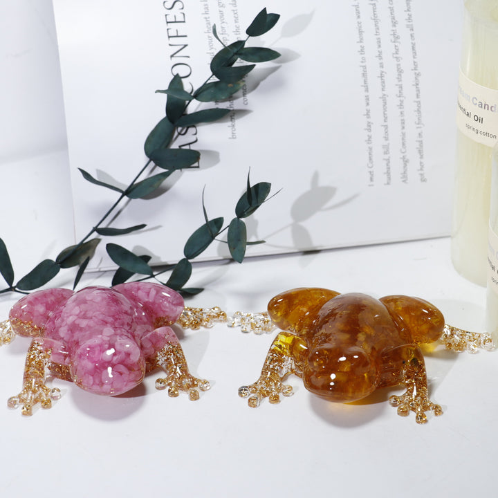 Olivenorma Crystal Resin Frog Ornament For Energy Cleansing And Harmony Gemstone Decoration - image 44