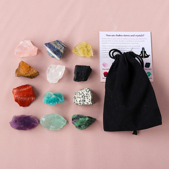 Olivenorma Natural Stone 12 Kinds Of Rough Crystal Set - image 3