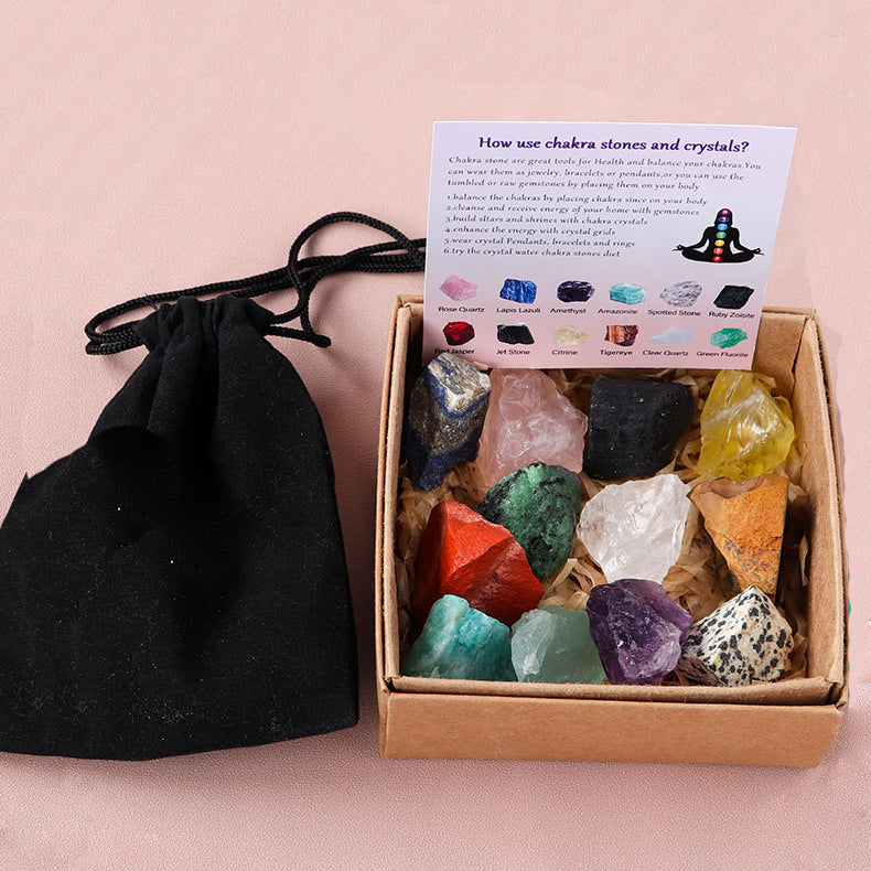 Olivenorma Natural Stone 12 Kinds Of Rough Crystal Set - image 4