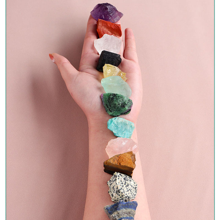 Olivenorma Natural Stone 12 Kinds Of Rough Crystal Set - image 2