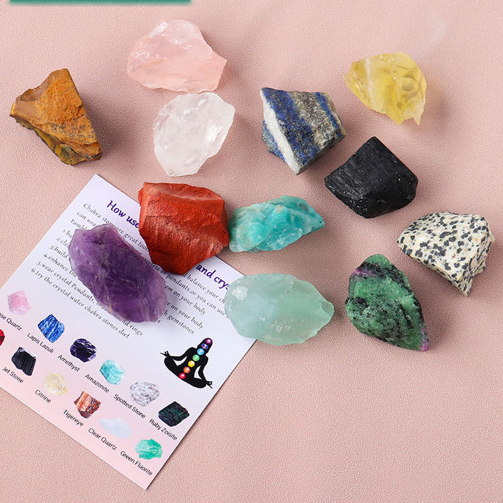 Olivenorma Natural Stone 12 Kinds Of Rough Crystal Set - image 6