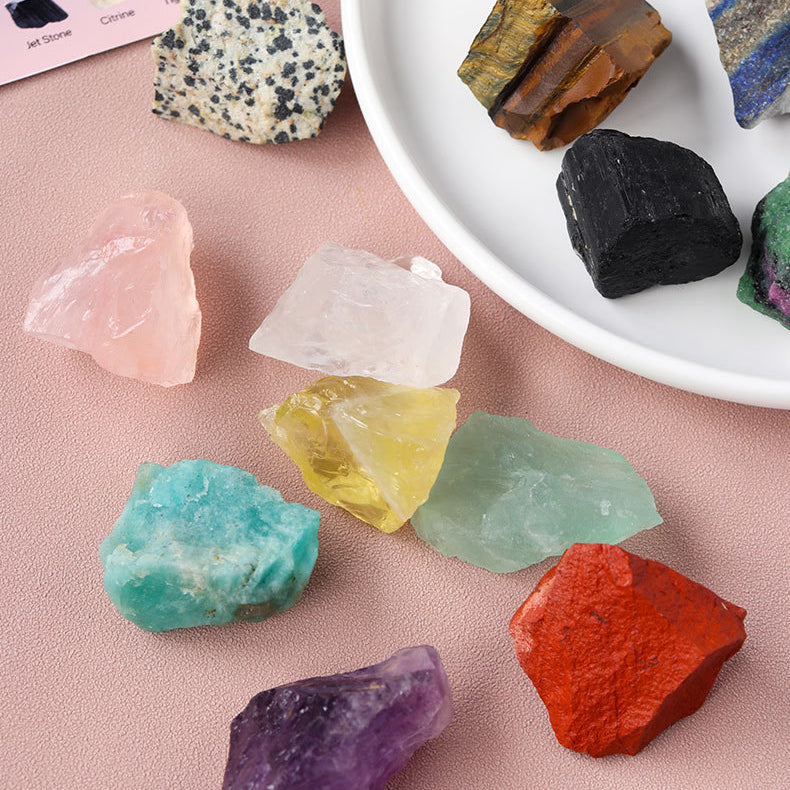 Olivenorma Natural Stone 12 Kinds Of Rough Crystal Set - image 8
