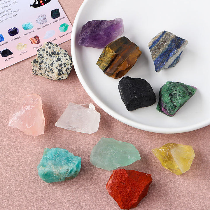 Olivenorma Natural Stone 12 Kinds Of Rough Crystal Set - image 5