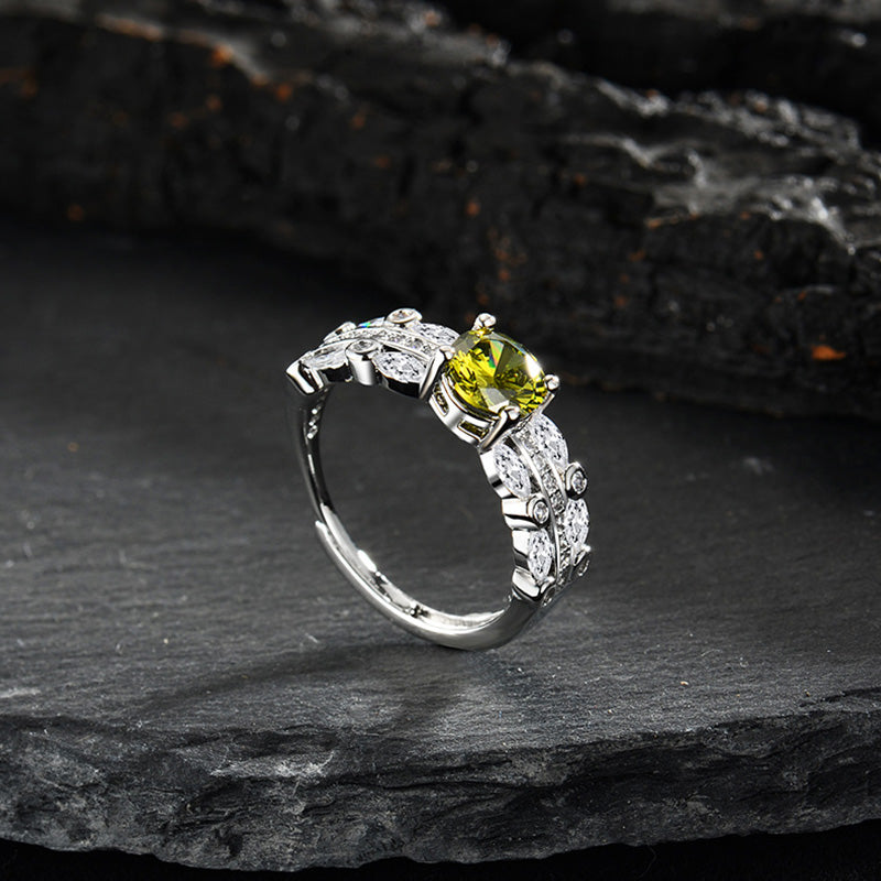 Olivenorma "The Jungle Angel" -  Four Claws One Carat Peridot Ring - image 1