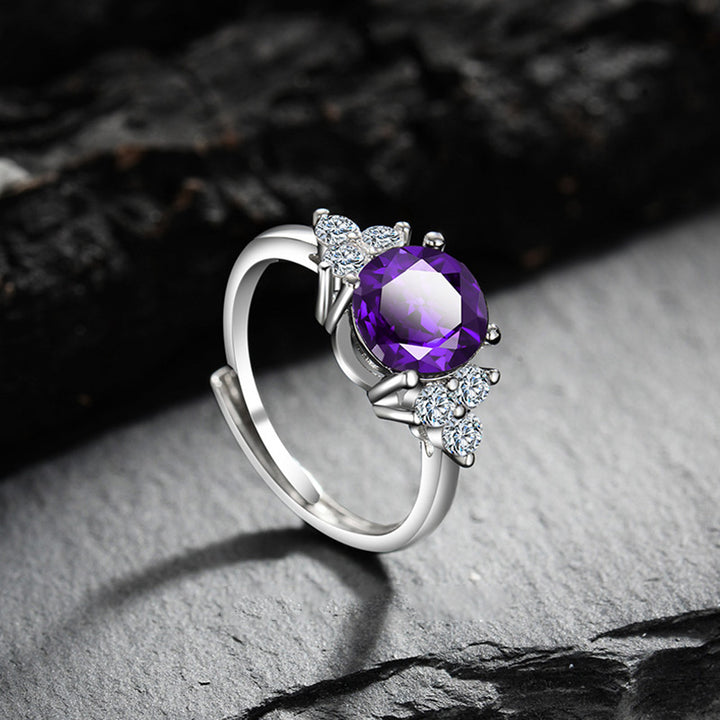 Olivenorma "The Soothing Presence" - Amethyst with Zircon Ring - image 1