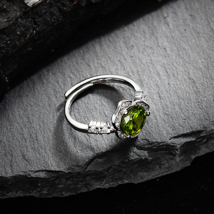 Olivenorma "The Instant Heartbeat" - Peridot with Zircon Empathy Ring - image 3
