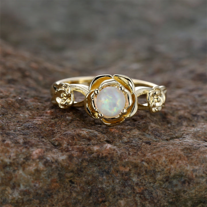 Olivenorma "Rose Of Love" Unique Opal Ring  - image 6