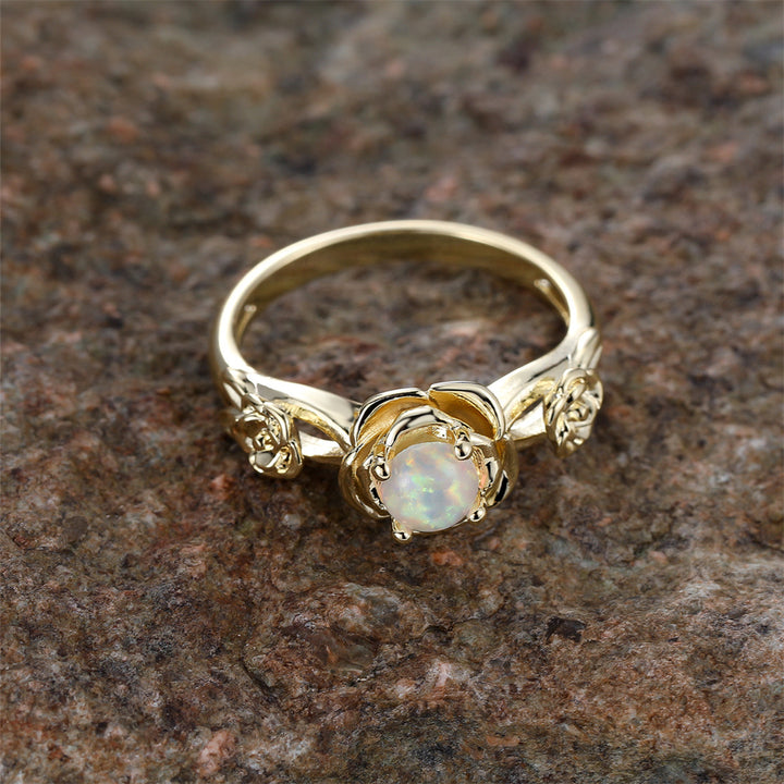Olivenorma "Rose Of Love" Unique Opal Ring  - image 7
