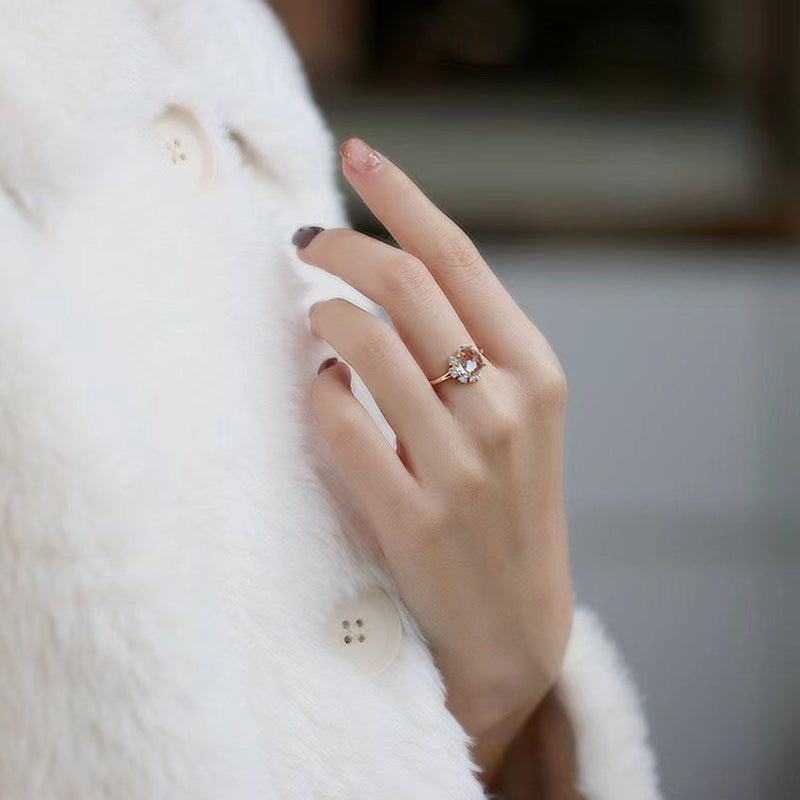 Olivenorma "The Eternal Bliss" - Aquamarine with Zircon Ring - image 1