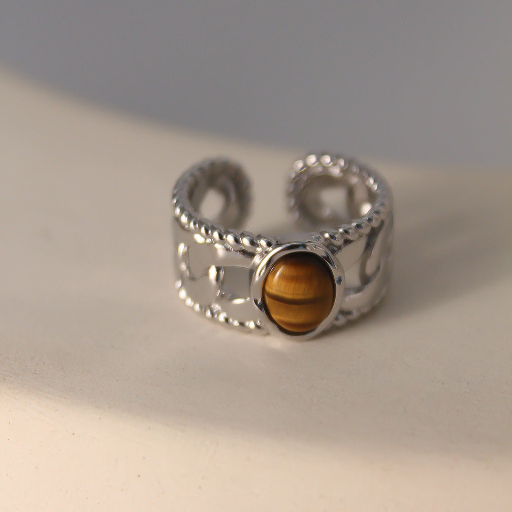Olivenorma Tiger Eye Open Adjustable Width Ring - image 4