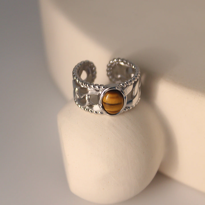 Olivenorma Tiger Eye Open Adjustable Width Ring - image 3