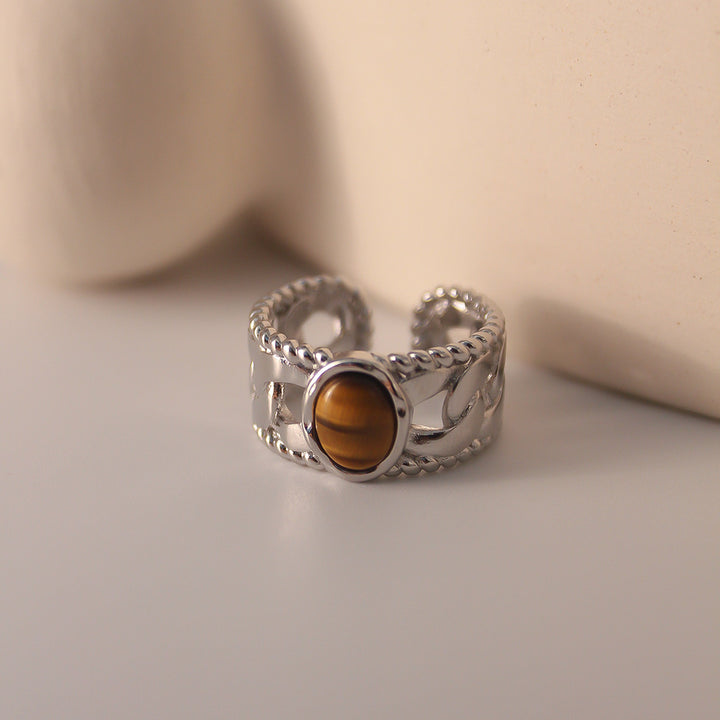Olivenorma Tiger Eye Open Adjustable Width Ring - image 1