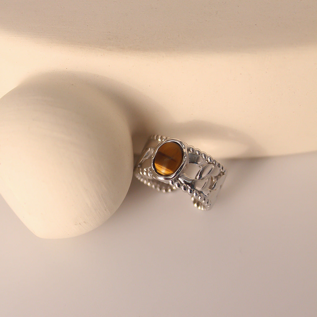 Olivenorma Tiger Eye Open Adjustable Width Ring - image 5