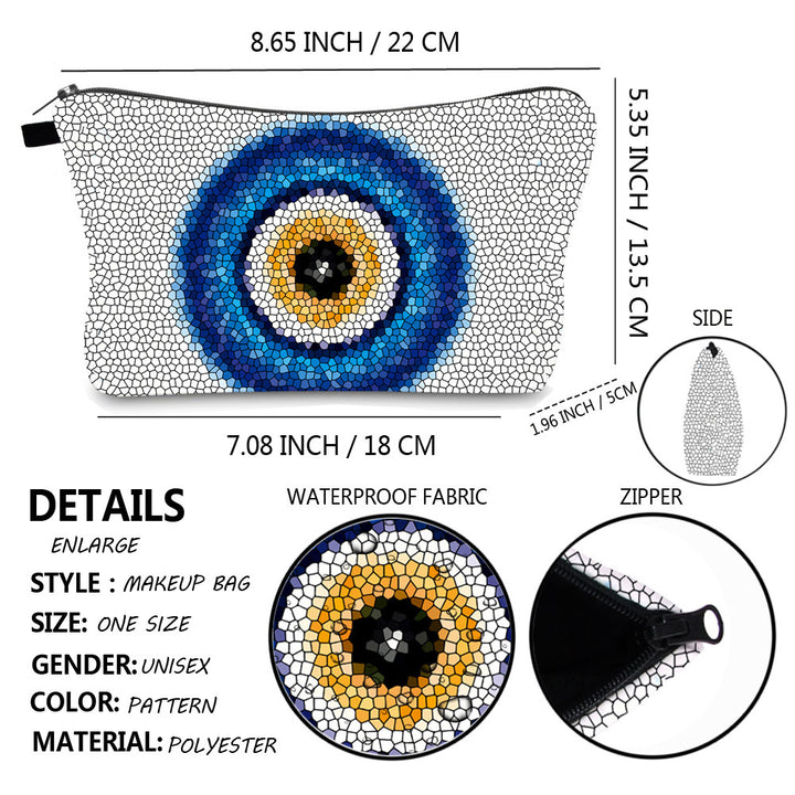 Olivenorma Evil Eye Hamsa Symbol Makeup Cosmetic Bag - image 33