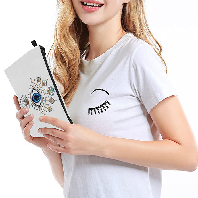Olivenorma Evil Eye Hamsa Symbol Makeup Cosmetic Bag - image 15