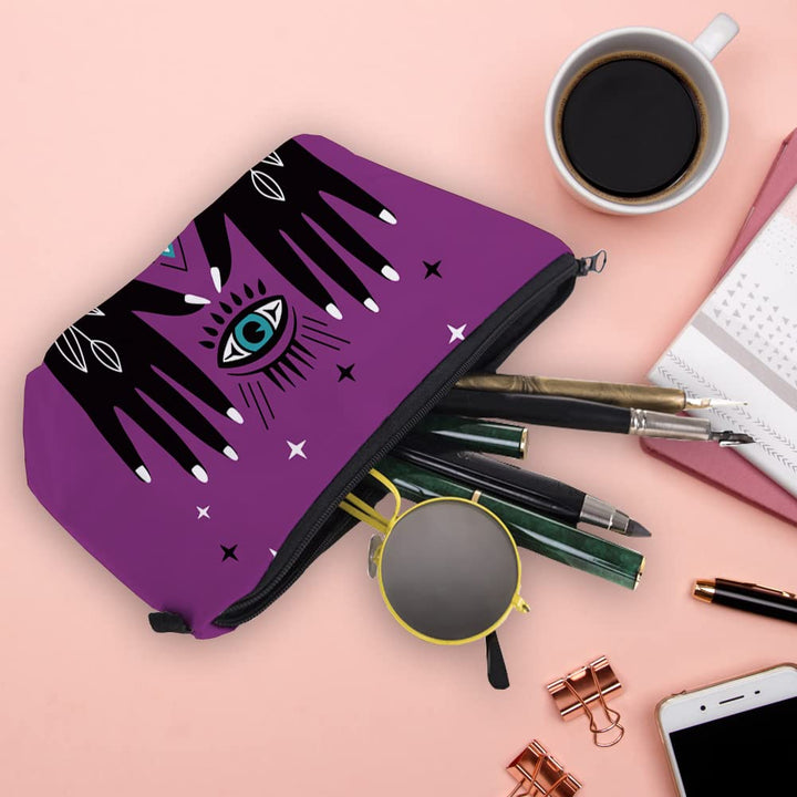 Olivenorma Evil Eye Hamsa Symbol Makeup Cosmetic Bag - image 19