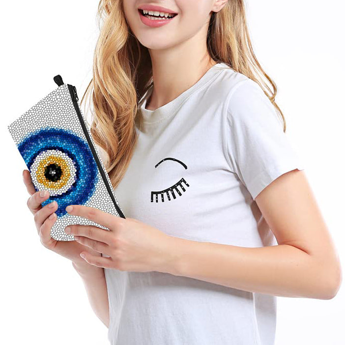 Olivenorma Evil Eye Hamsa Symbol Makeup Cosmetic Bag - image 5