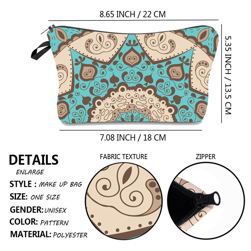 Olivenorma Mandala Pattern Makeup Cosmetic Bag - image 5